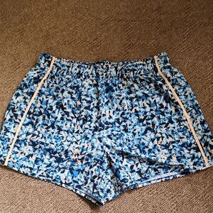 Xersion Women's Geometric Blue Athletic Shorts